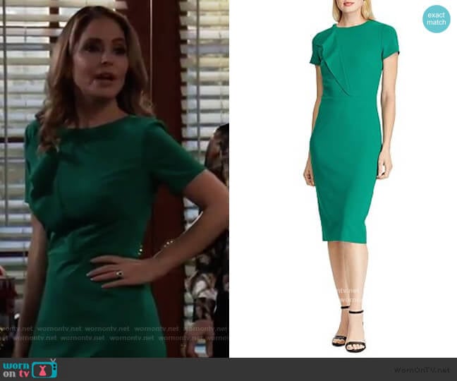 Ruffle-Trimmed Crepe Dress by Ralph Lauren worn by Olivia Falconeri (Lisa Lo Cicero) on General Hospital