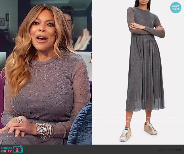 Suri Lurex Midi Dress by Resume worn by Wendy Williams on The Wendy Williams Show