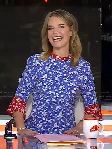 Savannah’s blue and red floral dress on Today