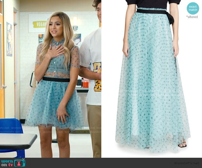 Poppy Skirt by Staud worn by Lexi (Josie Totah) on Saved By The Bell