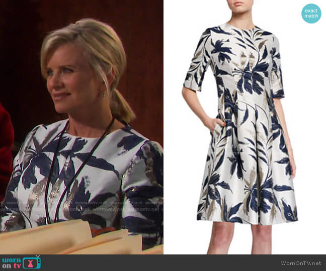 WornOnTV: Kayla’s metallic leaf print dress on Days of our Lives | Mary ...