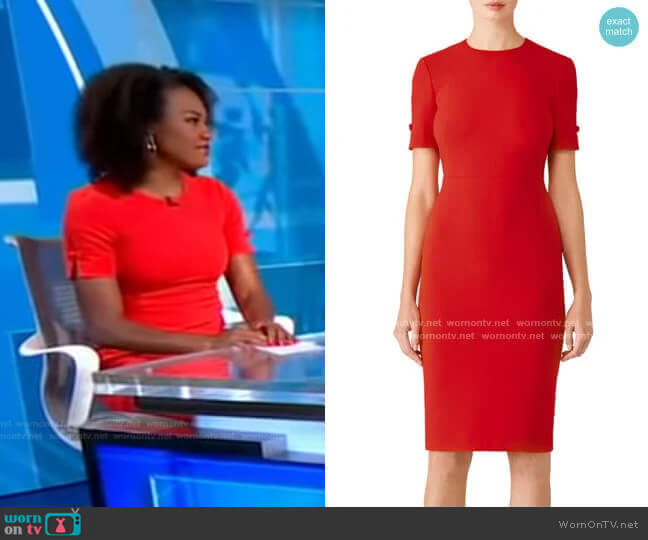 WornOnTV: Janai’s red bow sleeve dress on Good Morning America | Janai ...