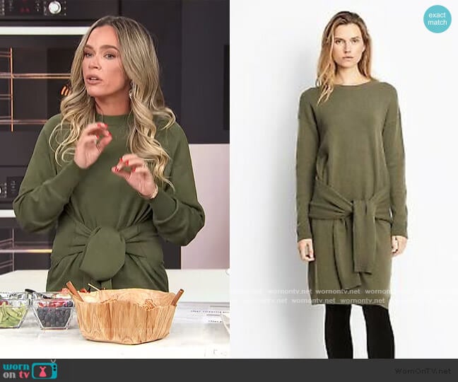 Tie Waist Sweater Dress by Vince worn by Teddi Mellencamp on E! News Daily Pop