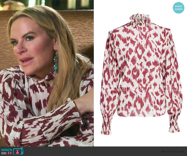 Yoshi Blouse by Isabel Marant Étoile worn by Heather Gay on The Real Housewives of Salt Lake City