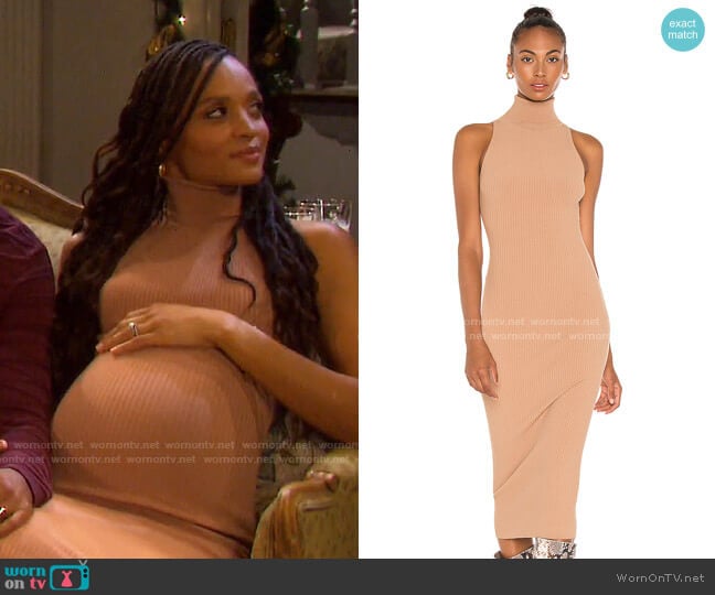 Sarah Dress by A.L.C. worn by Lani Price (Sal Stowers) on Days of our Lives