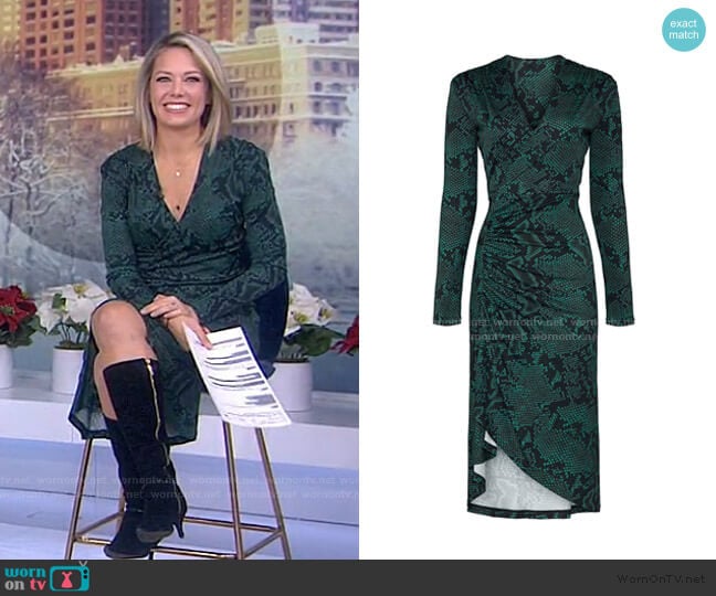 Snake Print Dress by Atlein worn by Dylan Dreyer on Today