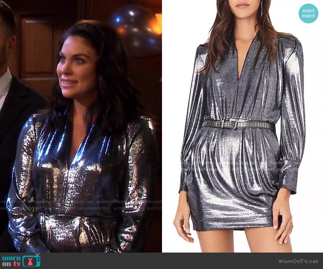 Miss Metallic Dress by Ba&Sh worn by Chloe Lane (Nadia Bjorlin) on Days of our Lives