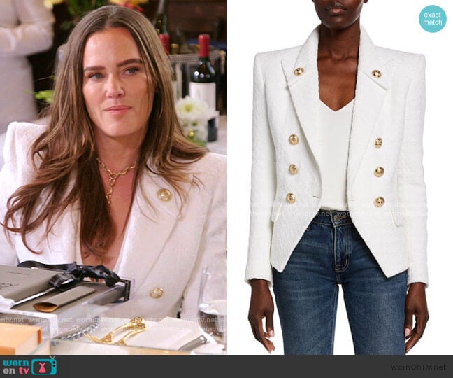 Boucle Tweed Jacket by Balmain worn by Meredith Marks on The Real Housewives of Salt Lake City