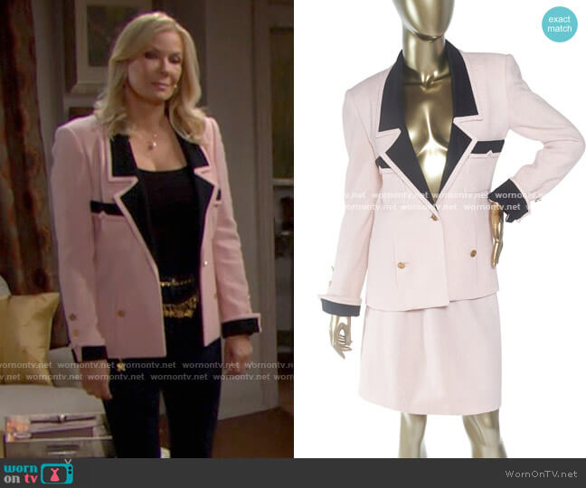 Chanel Vintage JAcket worn by Brooke Logan (Katherine Kelly Lang) on The Bold and the Beautiful