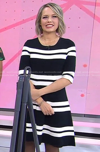 Dylan’s striped elbow-sleeve dress on Today