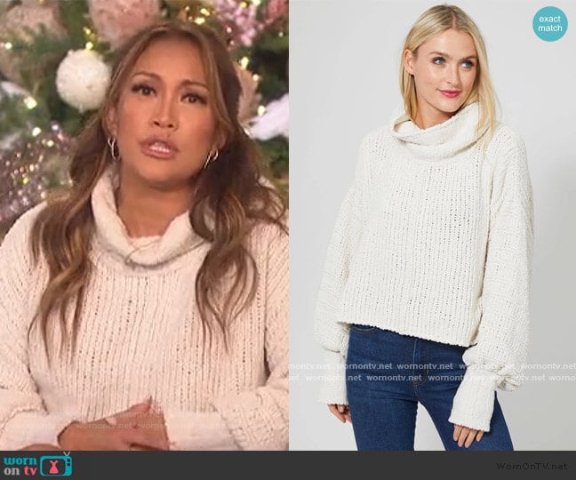 Be Yours Turtleneck Sweater by Free People worn by Carrie Inaba on The Talk