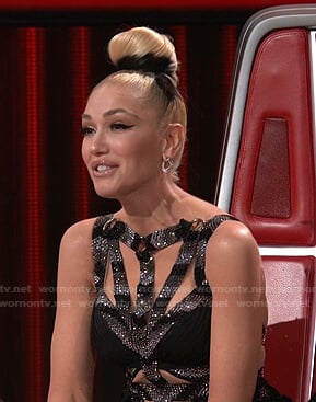 Gwen’s embellished strappy gown on The Voice