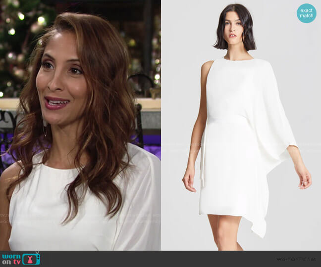 Flowy Sleeve Dress by Halston worn by Lily Winters (Christel Khalil) on The Young and the Restless