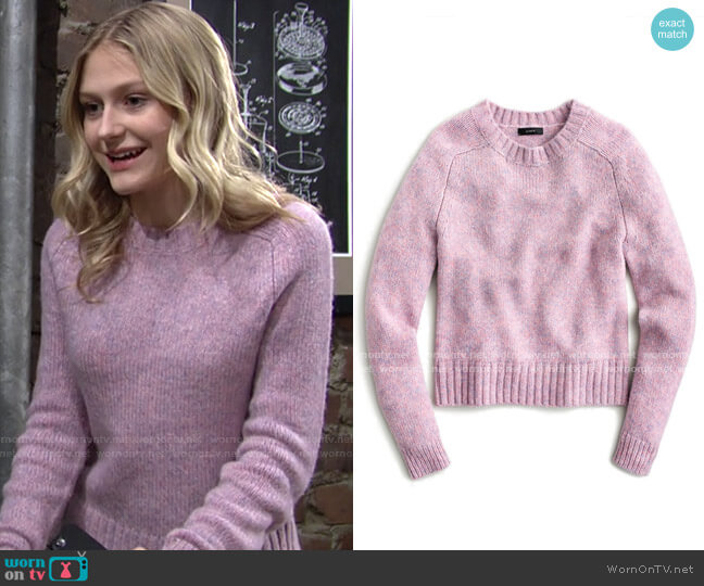 Crewneck Sweater by J. Crew worn by Faith Newman (Alyvia Alyn Lind) on The Young and the Restless