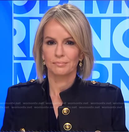 Jennifer’s black military jacket with gold buttons on Good Morning America