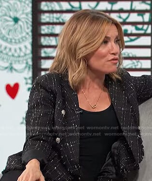 Kit's black tweed blazer on Access Hollywood