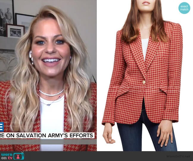 Chamberlain Houndstooth Blazer by L'Agence worn by Candace Cameron Bure on Today