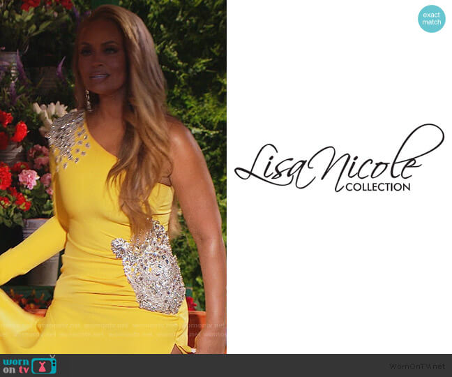 Custom Dress by Lisa Nicole worn by Gizelle Bryant  on The Real Housewives of Potomac