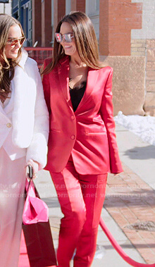 Lisa's res satin suit on The Real Housewives of Salt Lake City
