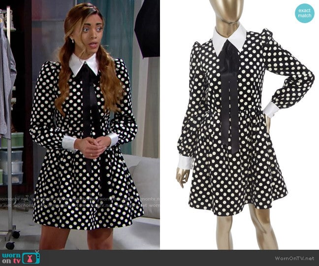 Marc Jacobs Printed Dress worn by Zoe (Kiara Barnes) on The Bold and the Beautiful