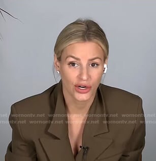 Morgan's khaki blazer on E! News Daily Pop