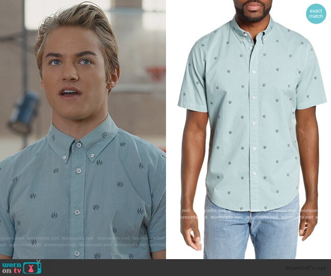 Fit 2 Tomlin Dagger Slim Fit Sport Shirt by Rag and Bone worn by Mac Morris (Mitchell Hoog) on Saved By The Bell