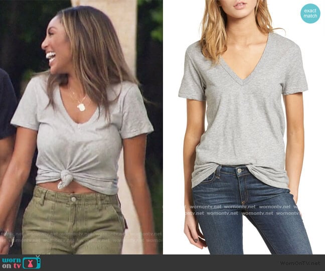 The Vee Tee by Rag and Bone worn by Tayshia Adams on The Bachelorette