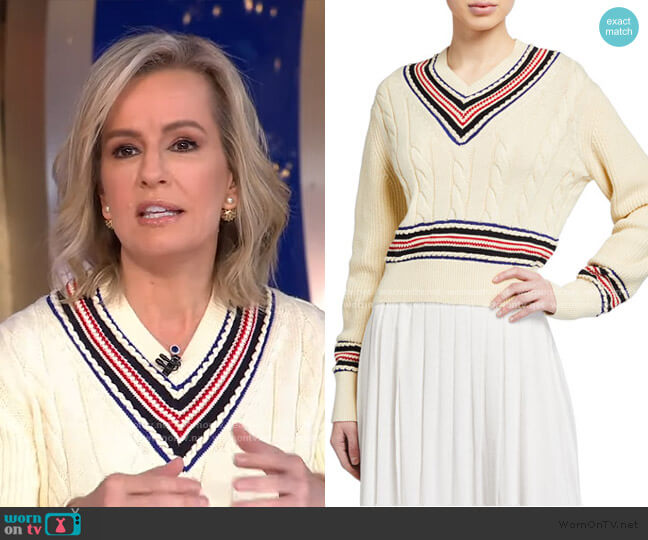 Dale V-Neck Sweater by Rag & Bone worn by Dr. Jennifer Ashton on Good Morning America