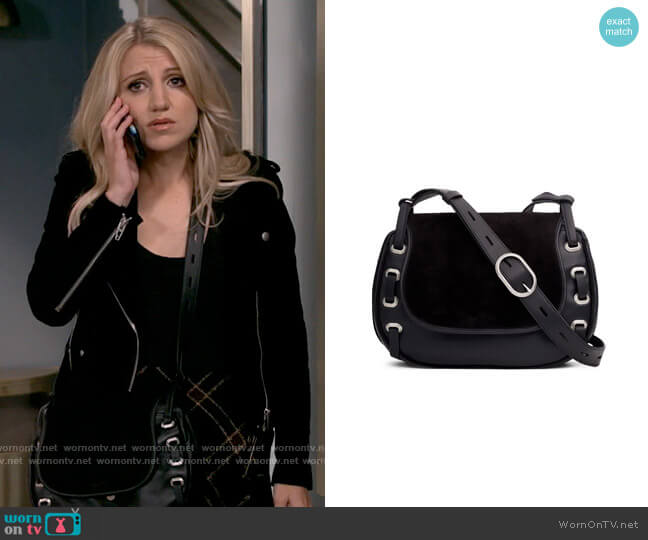 Rag & Bone Legend Crossbody Saddle Bag worn by Gina Dabrowski (Annaleigh Ashford) on B Positive