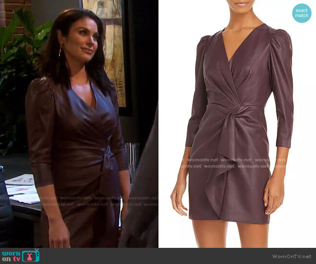 WornOnTV: Chloe’s brown leather wrap dress on Days of our Lives | Nadia ...