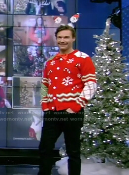 Ryan’s ugly christmas sweater on Live with Kelly and Ryan