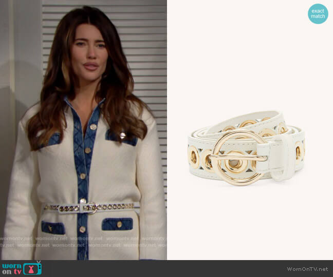 Sandro Adelia Belt worn by Steffy Forrester (Jacqueline MacInnes Wood) on The Bold & the Beautiful