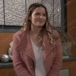 Sasha’s pink coat on General Hospital