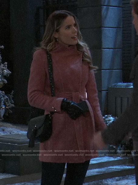 Sasha’s pink coat on General Hospital