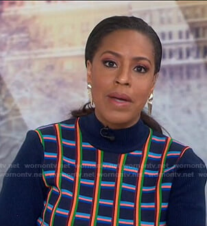 WornOnTV: Sheinelle’s grid check sweater on Today | Sheinelle Jones ...