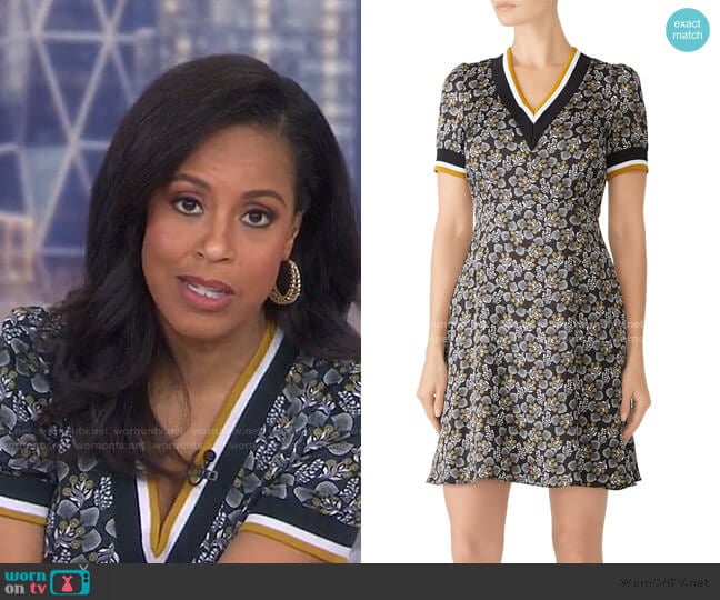 Varsity Trim Floral Dress by Slate & Willow worn by Sheinelle Jones on Today