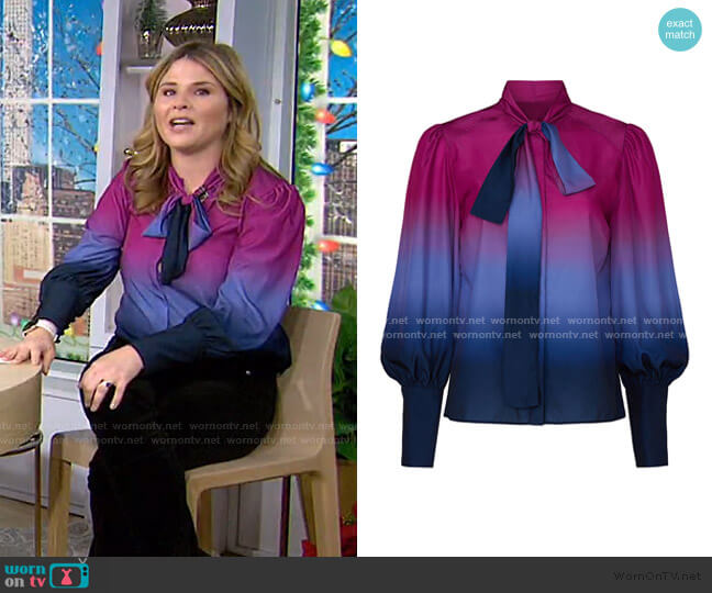 Susan Ombre Top by Tanya Taylor worn by Jenna Bush Hager on Today