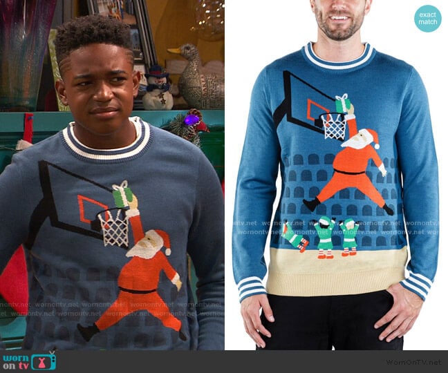 WornOnTV: Booker's ugly cristmast sweater on Ravens Home, Issac Ryan Brown