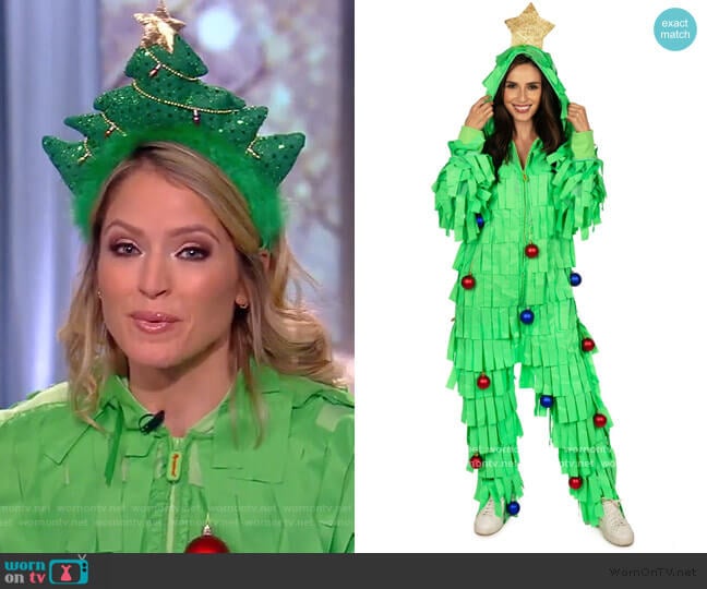 Tree Time Jumpsuit by Tipsy Elves worn by Sara Haines on The View