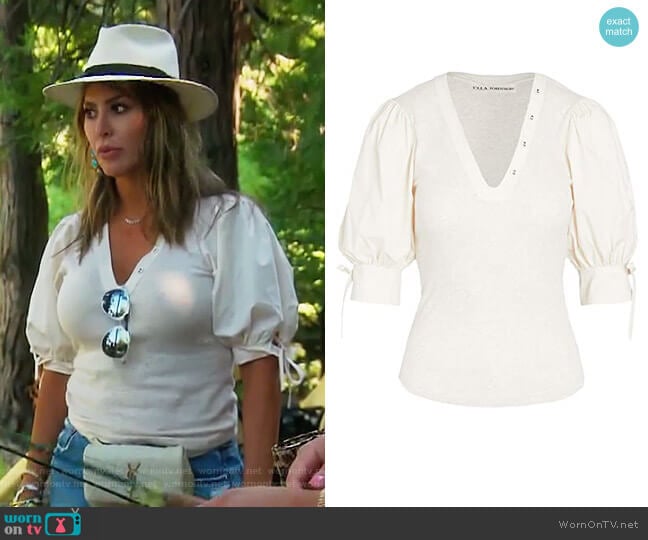 Pia Top by Ulla Johnson worn by Kelly Dodd on The Real Housewives of Orange County