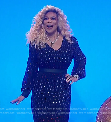 Wendy’s black sequined dress on The Wendy Williams Show