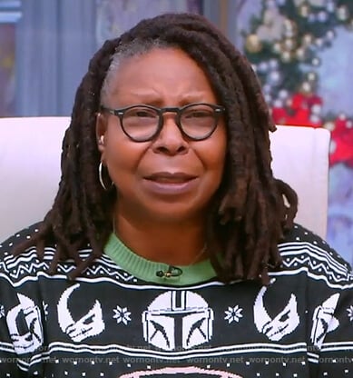 Whoopie’s Star Wars Yoda Christmas sweater on The View