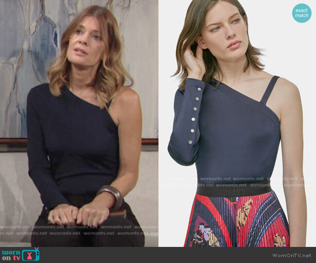 Yigal Azrouel One Shoulder Top worn by Phyllis Summers (Michelle Stafford) on The Young & the Restless