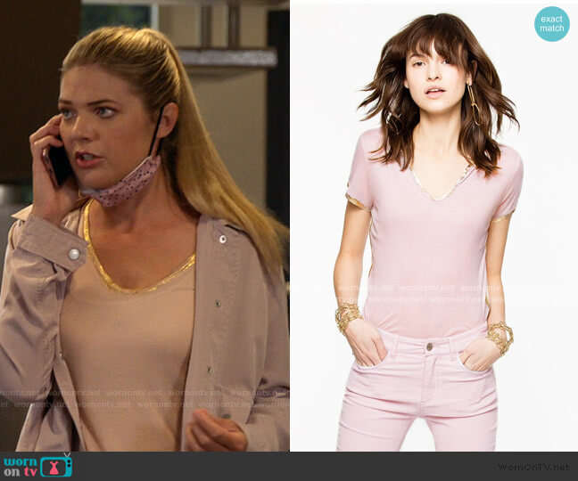 Tino Foil Tee by Zadig & Voltaire worn by Tami Tamietti (Kate Miner) on Shameless