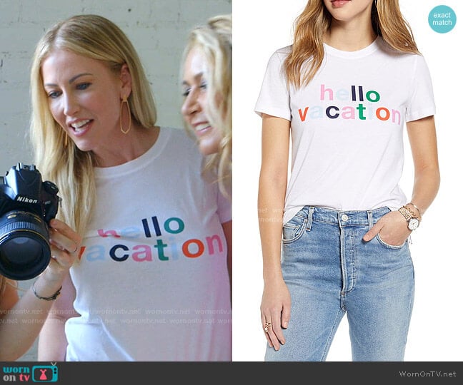 Vacation Graphic Tee by 1901 worn by Stephanie Hollman on The Real Housewives of Dallas