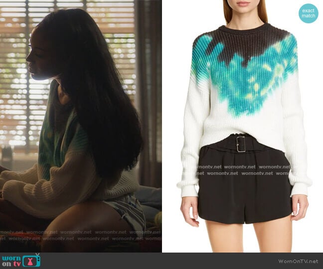 Elinor Sweater by A.L.C. worn by Rochelle (Raigan Harris) on Grown-ish