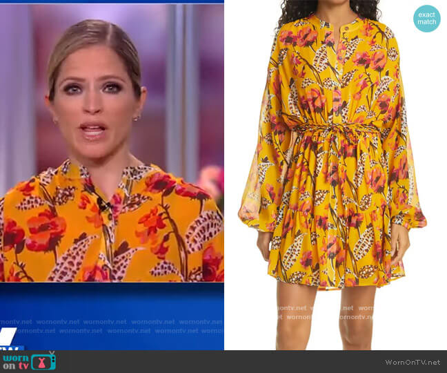 Jen Long Sleeve Shirtdress by A.L.C. worn by Sara Haines on The View