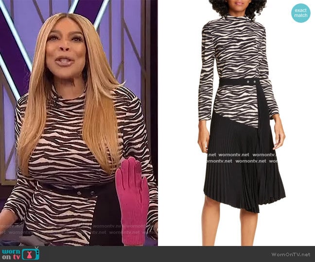 Peyton Dress by A.L.C. worn by Wendy Williams on The Wendy Williams Show