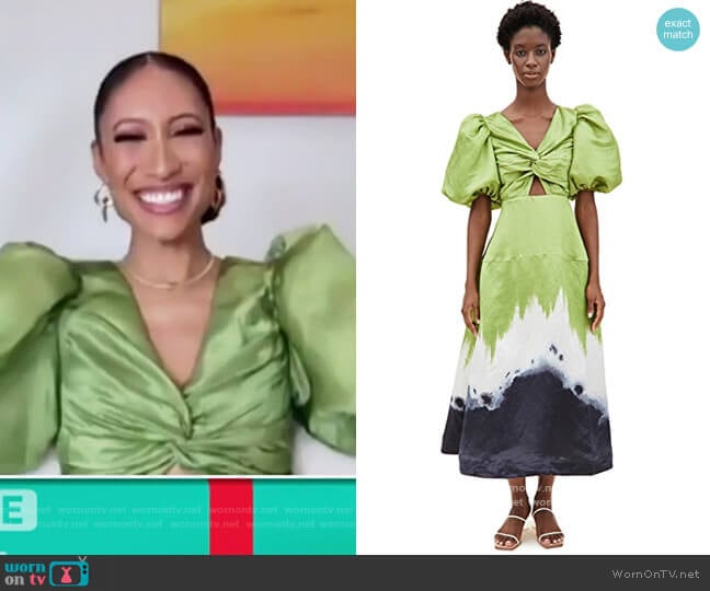 Arcadian Knot Dress by Aje worn by Elaine Welteroth on The Talk