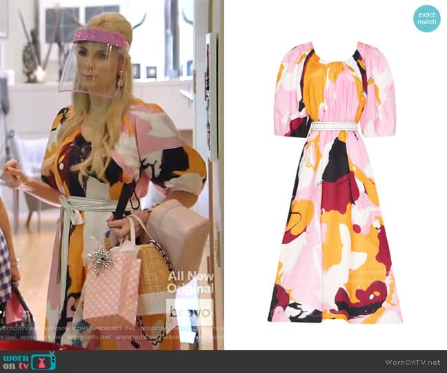 Psychedelia Midi Smock Dress by Aje worn by Kameron Westcott on The Real Housewives of Dallas